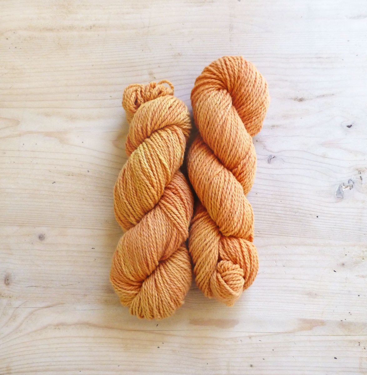 Creamsicle - merino knitting / crochet farm yarn, plant dyed with madder root. Made in Vermont