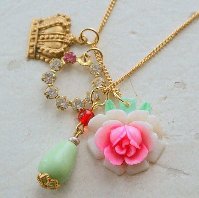 Petite Crown Jewels Charm necklace