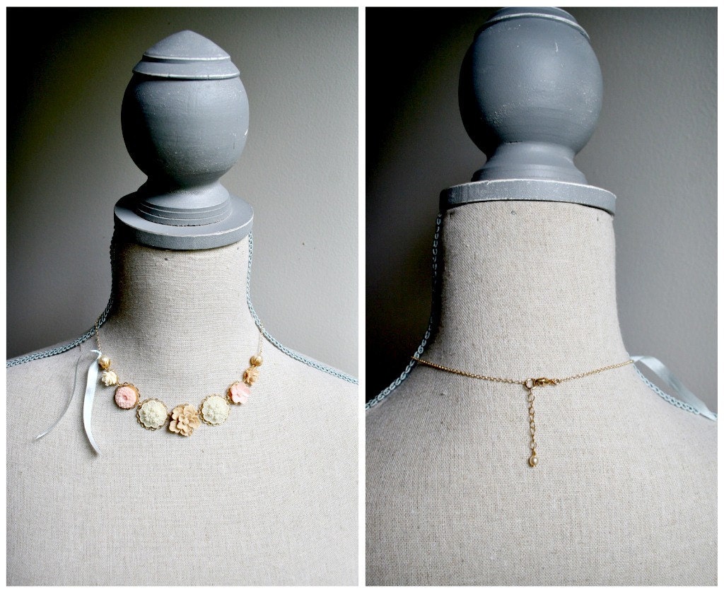 14K GF Blush Floral Charm Necklace