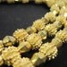 Vintage Trifari 3 Strand Necklace Gold Tone Spiky Bumpy Metal & Faceted Glass Beads