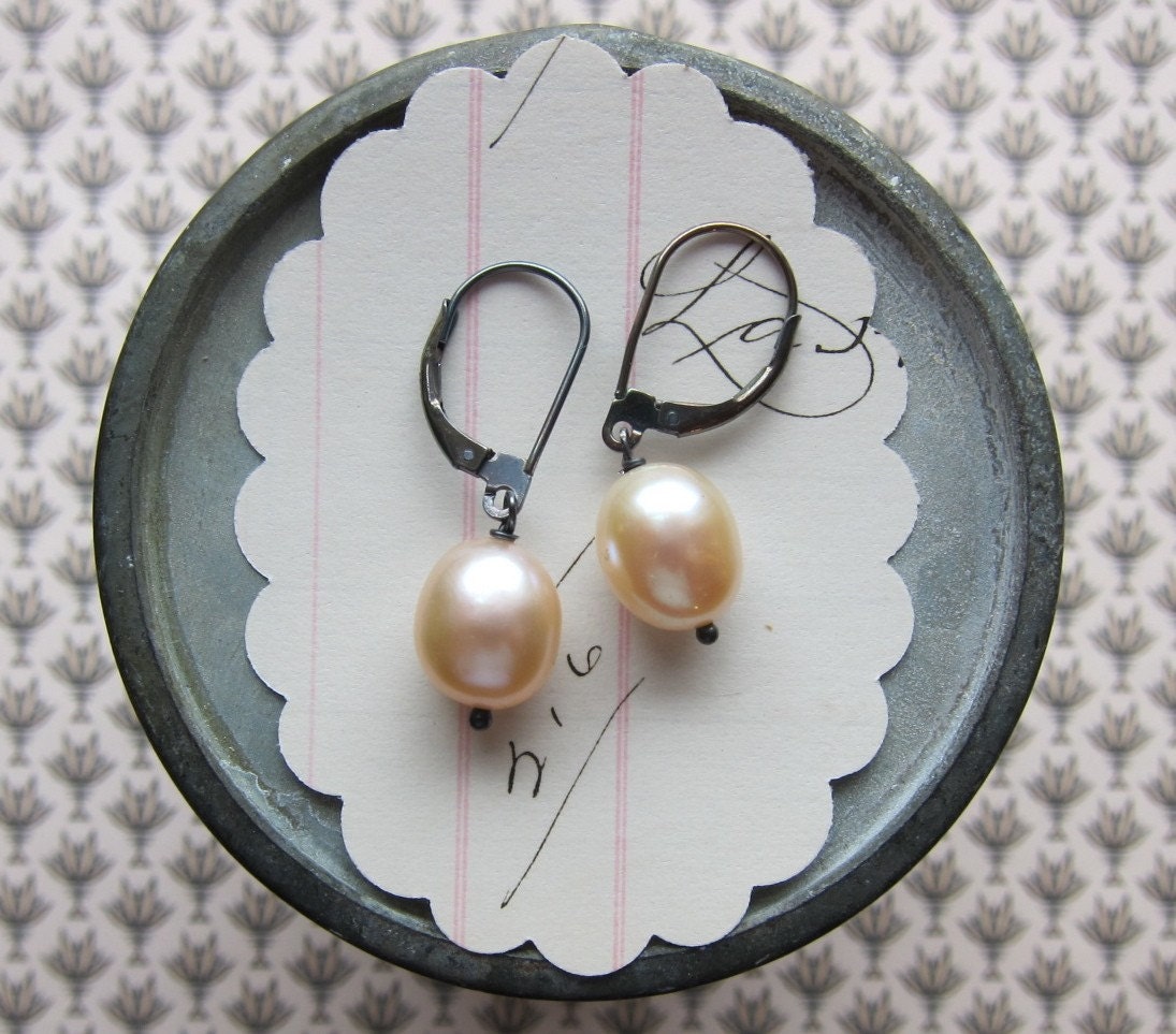 linnea earrings -  pearls silver