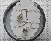 talita earrings - gold filled hooks pale green amethyst cube