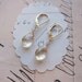 karel earrings - peach Topaz gold filled lever backs