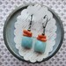 Pauline earrings - blue coral silver