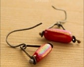 Red Sterling Silver Swing Earrings - Jewelry by Jason Stroud