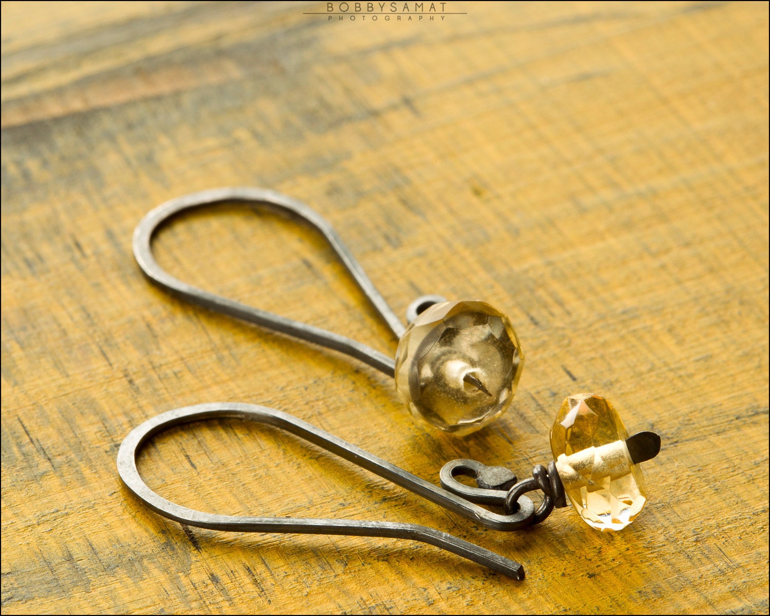 Sterling Silver Faceted Citrine Earrings - Jewelry by Jason Stroud