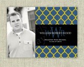 Grad Invitation Grad Invite Photo Preppy Custom Class of 2012 Modern All colors - Digital by girlsatplay girls at play Il_170x135