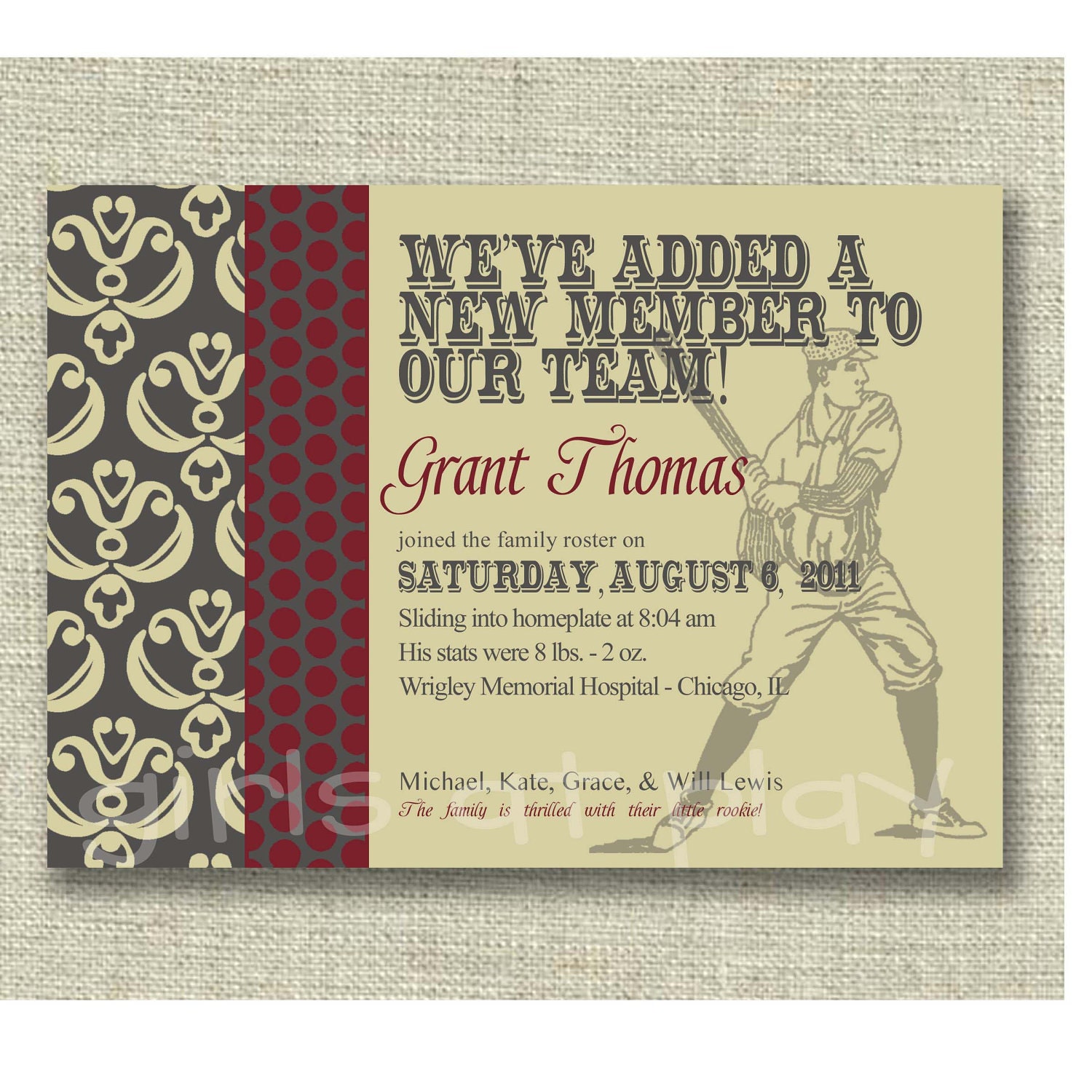 Vintage Baby Shower Invitation Baseball Sport Wine -Digital by ...