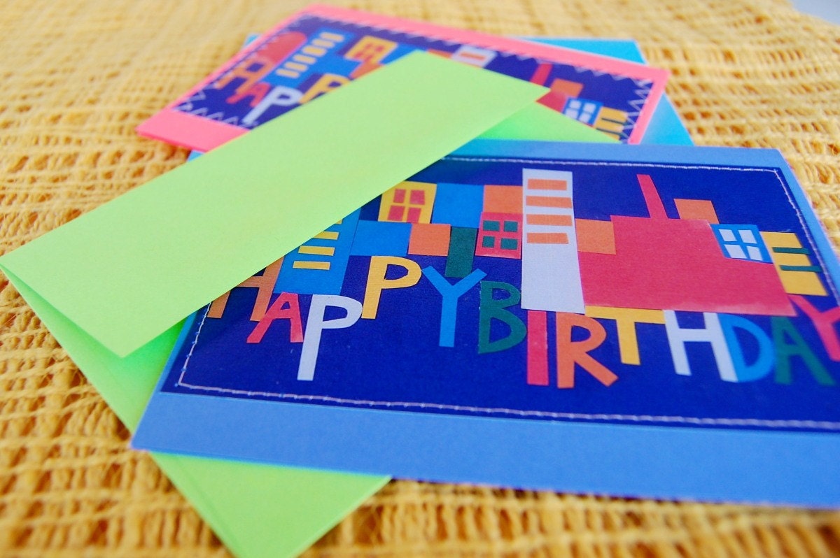 Happy Birthday in the City Awesome Greeting Card