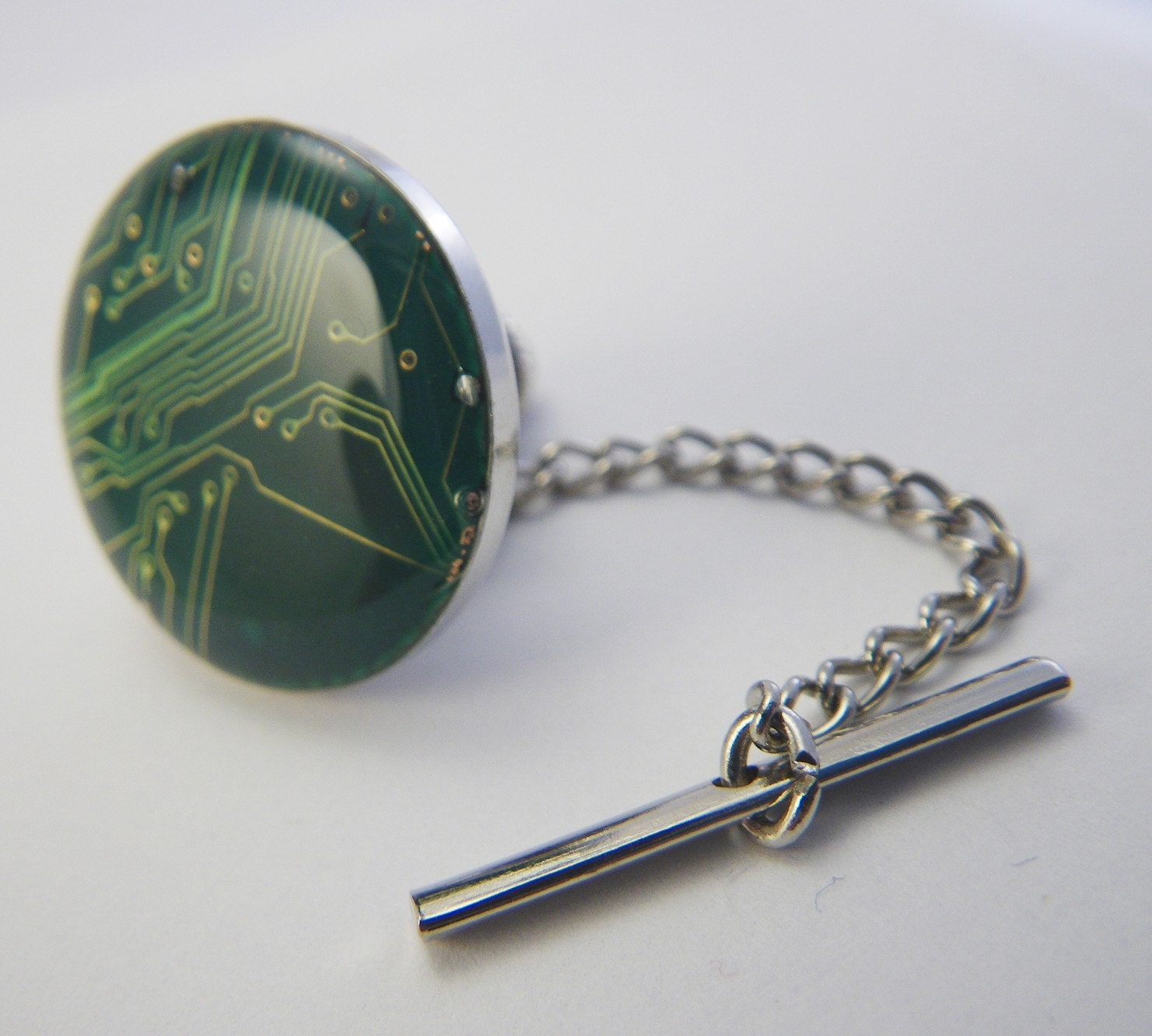 Circuit Board Tie Tack Made to Order Eco Men Gift