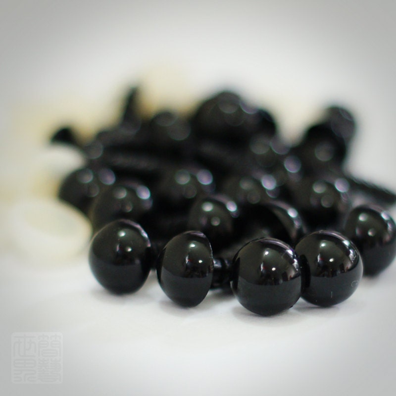 12mm safety craft eyes in black (100 pairs)