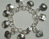 Recycled US Coin Dime Designs Charm Bracelet made from Vintage American Silver Coins
