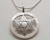 Star of David Pendant made from Silver US Liberty Quarter