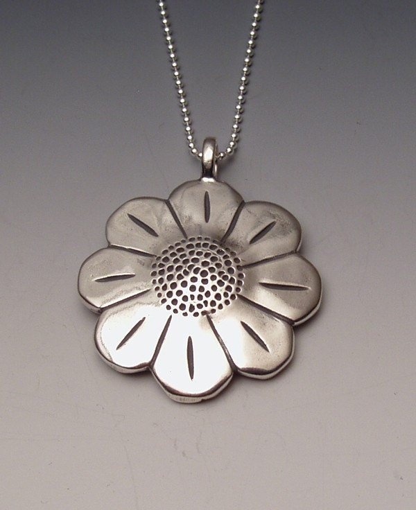 Daisy Dollar Pendant made from Morgan Silver Dollar Coin
