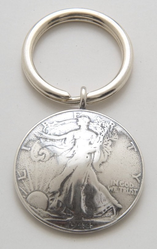 Walking Liberty Silver Half Dollar Keyring