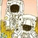 lost in space (astronauts) screenprint
