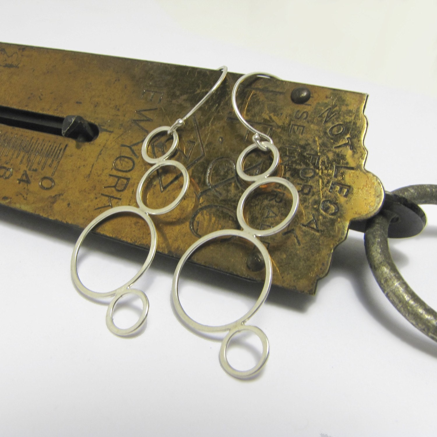 READY TO SHIP - Caviar Earrings - Simple Silver Dangles