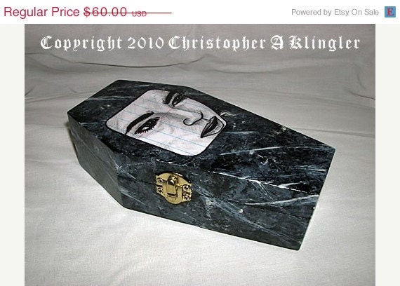 ON SALE Twilight Edward Cullen Coffin - Jewelry Box