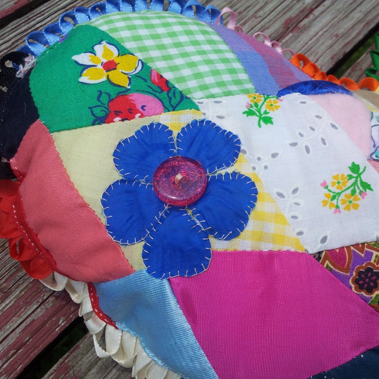 scrap attack heart pillow