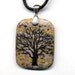Tree of Life -- Sandcarved Leopard Jasper Pendant