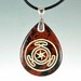 Hecates Wheel - Engraved Mahogany Obsidian Stone Pendant