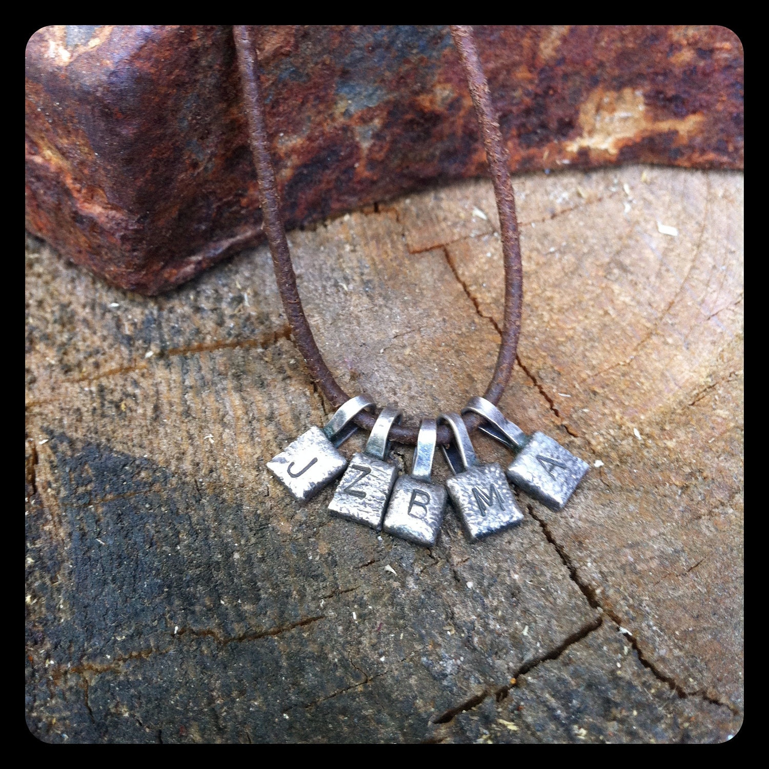 Tiny squares necklace