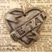 METAL Lover Tattoo Heart Banner Necklace by Ugly Shyla.
