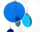 Glass Mobile - Blue Circles - approx 18inch