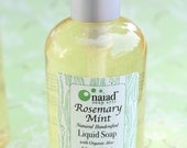 All Natural Rosemary Mint Liquid Soap with Organic Oils