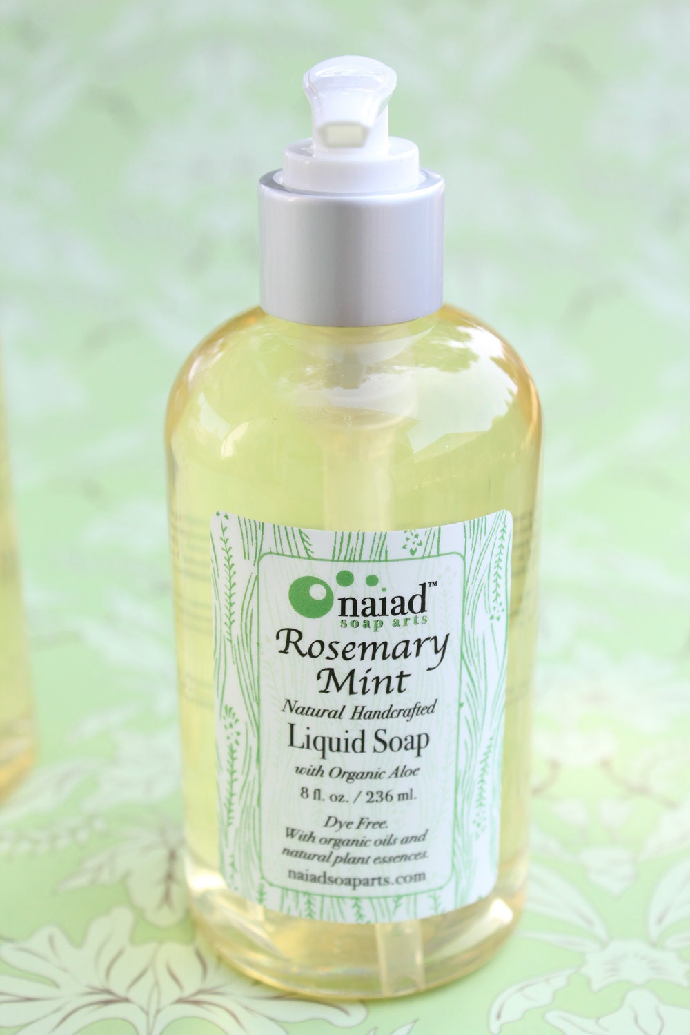 All Natural Rosemary Mint Liquid Soap with Organic Oils