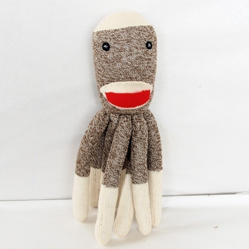 Gift for Men Plush Octopus Sock Monkey- SOCKTOPUS