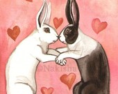 The Lovers- The Rabbit Tarot - Limited Edition Fine Art Print