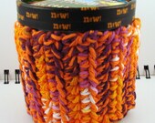 Orange and Pink Sherbet Crocheted Ice Cream Cozy