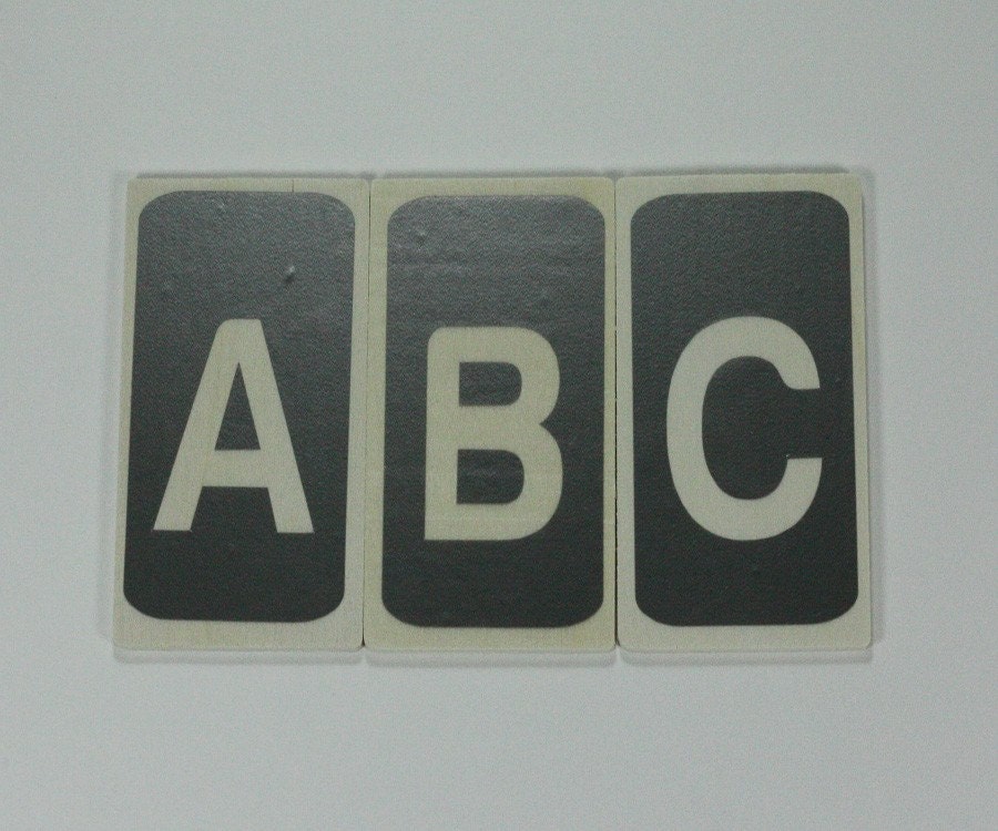 Wood Alphabet Flashcards Silver Set of 26 Upper Case Letters