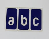 Wood Alphabet Flashcards Blue Set of 26 Lower Case Letters