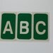 Wood Alphabet Flashcards Green Set of 26 Upper Case Letters