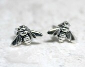 BEE MINE cartilage stud, earring, piercing, nose, sterling, silver, Post, 925, Modern, Tiny