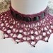 Sale Price Reduced Wine Purple Beaded Gothic Steampunk Victorian Noir Black Mourning Lace Vampire Crochet Choker Necklace