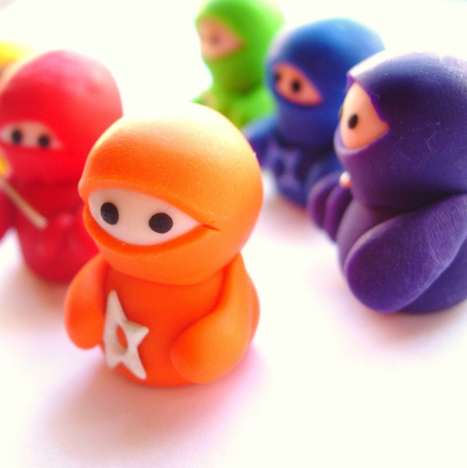 Set of 6 Rainbow Ninja Companions