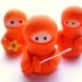Set of 3 Little Orange Ninja Companions
