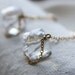 crystal quartz earrings, gold gemstone jewelry