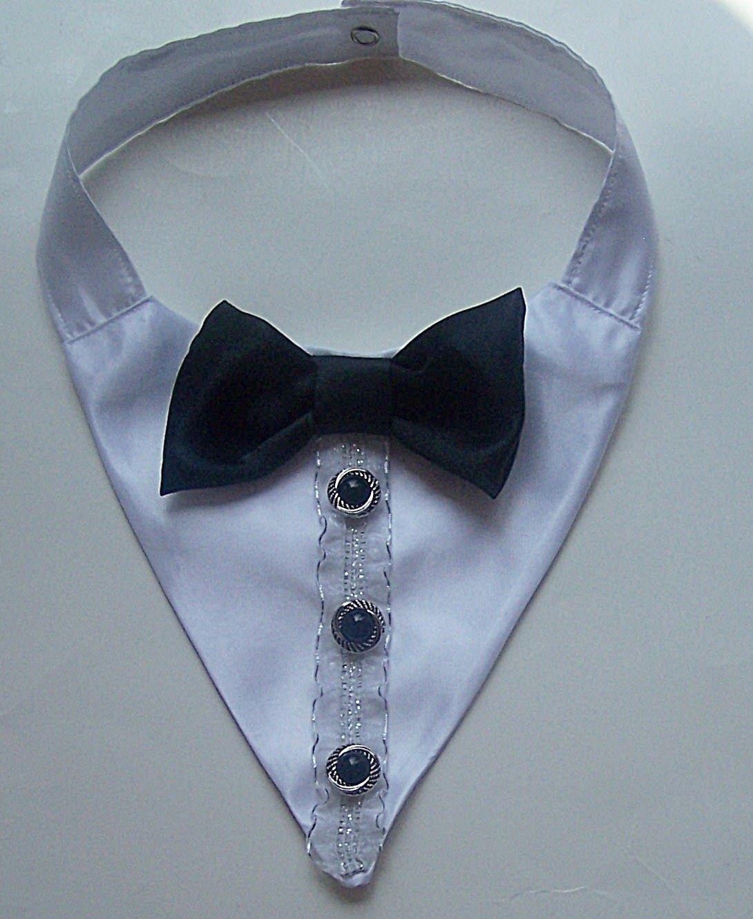 Tuxedo Dog or Cat Wedding Collar Summer Wedding Pet by miascloset