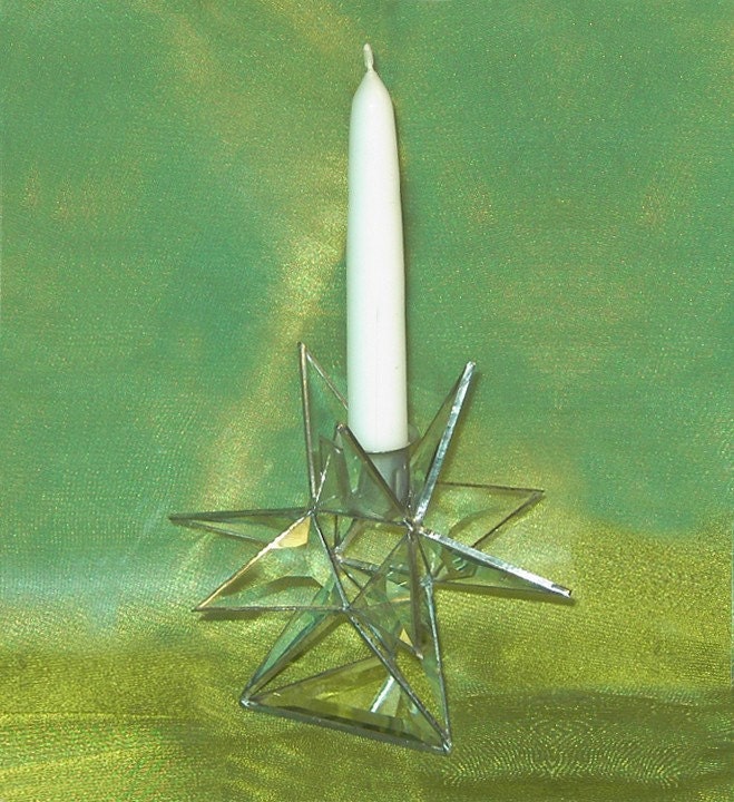 Moravian Star Candle Holder by Glassstar on Etsy