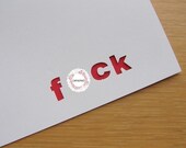FREE SHIPPING SALE - f-ck, anti-valentine card w\/ envelope - MATURE