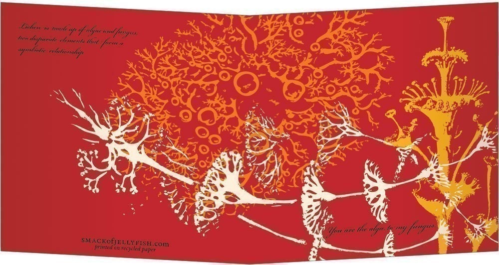 You are the alga to my fungus romantic card