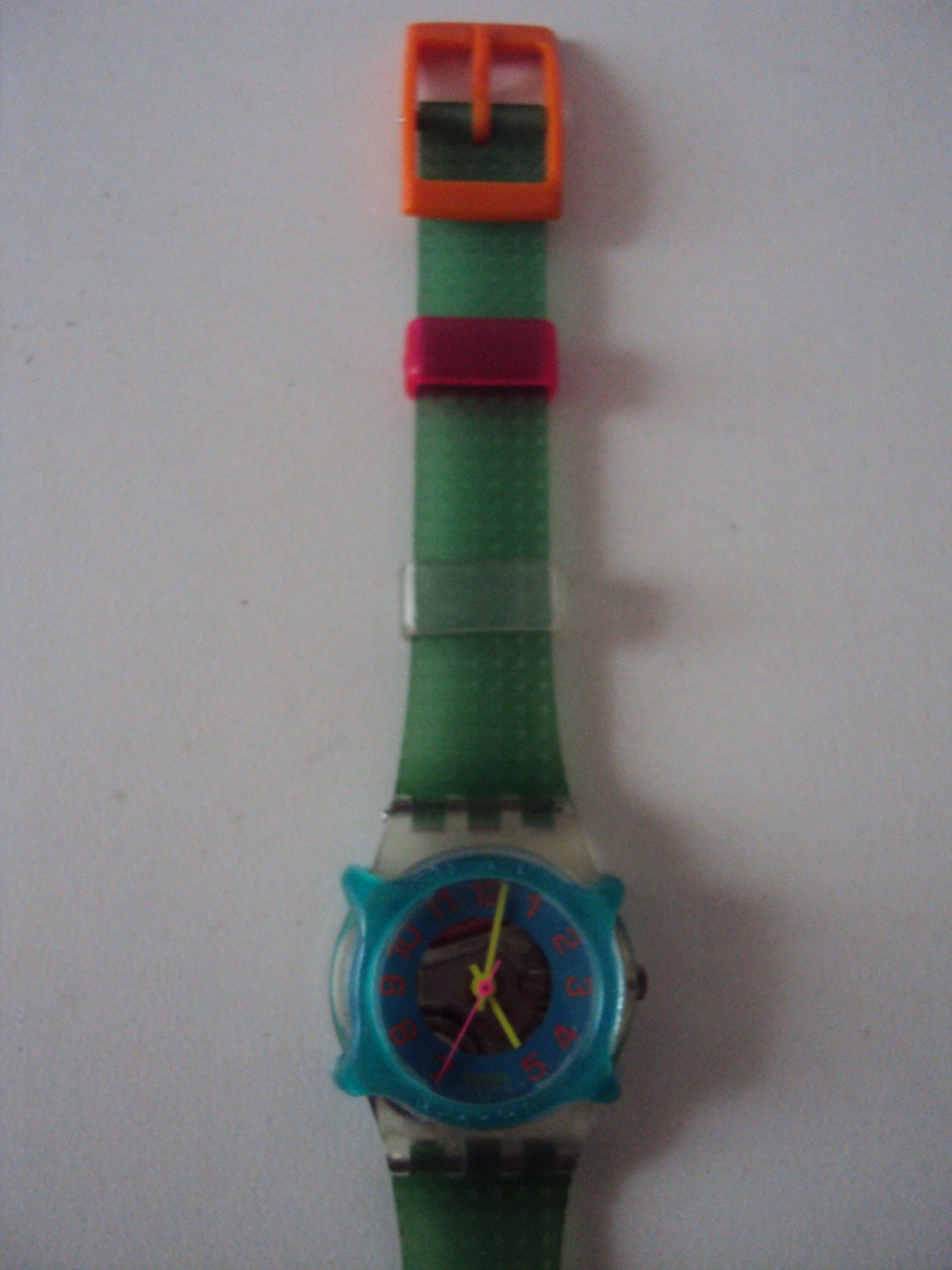 Vintage 80s Ladies Neon Swiss Swatch Watch
