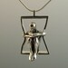 IN A FRAME - designer silver pendant