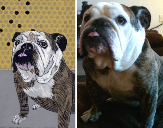 ON HOLD - Custom Pet Portrait -painted from a photo of your pet