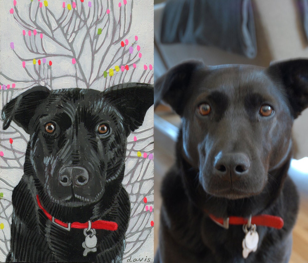 ON HOLD - Custom Pet Portrait -painted from a photo of your pet