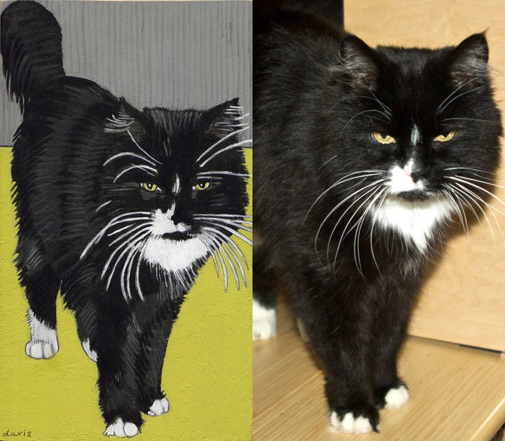 ON HOLD - Custom Pet Portrait -painted from a photo of your pet